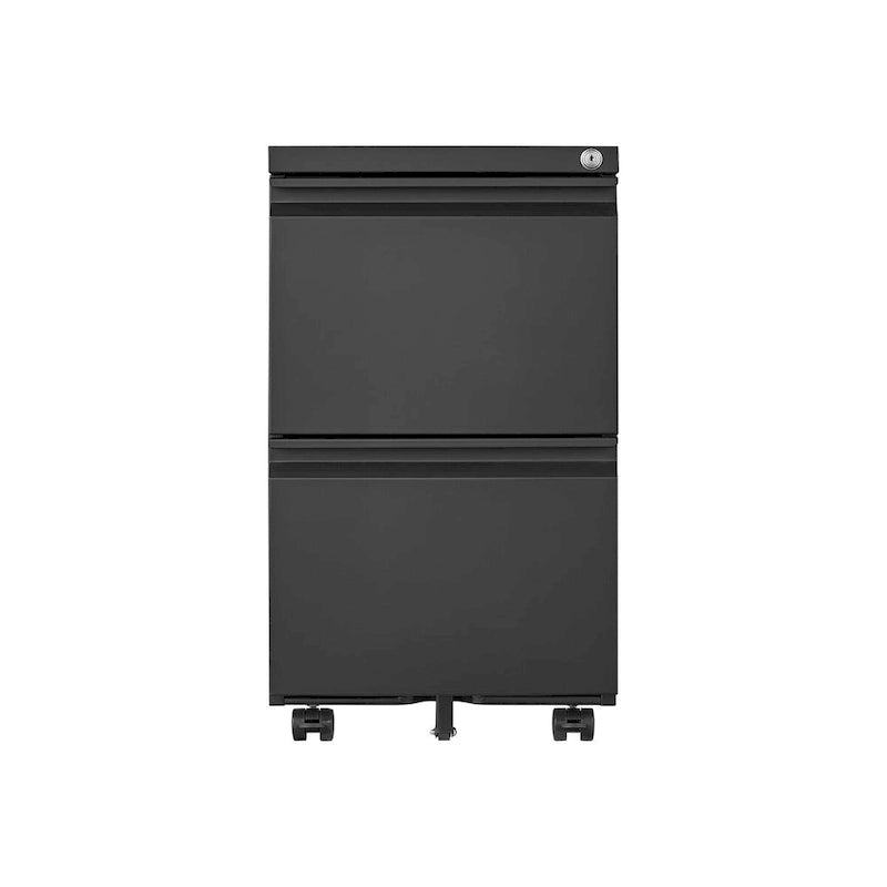 2 Drawer File Cabinet with Lock,Metal Under Desk Rolling Filing Cabinet fits Letter/Legal/A4 Size,Mobile Filing Cabinet