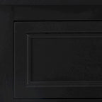 Wood Handmade 1 Drawer and 1 Door Room Cabinet with Rattan Front - Black - Roche River Decor