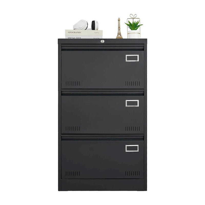 Filing Cabinet Lateral File Cabinet 3 Drawer,Locking Metal File Cabinets Three Drawer, Office Filing Cabinet with Lock Drawers