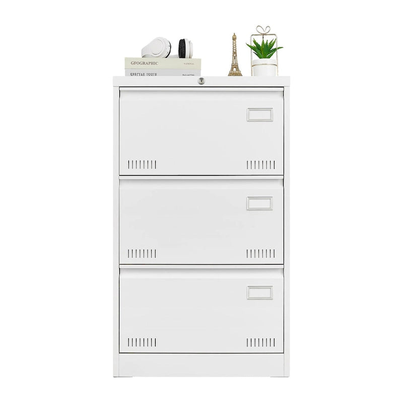 Filing Cabinet Lateral File Cabinet 3 Drawer,Locking Metal File Cabinets Three Drawer, Office Filing Cabinet with Lock Drawers
