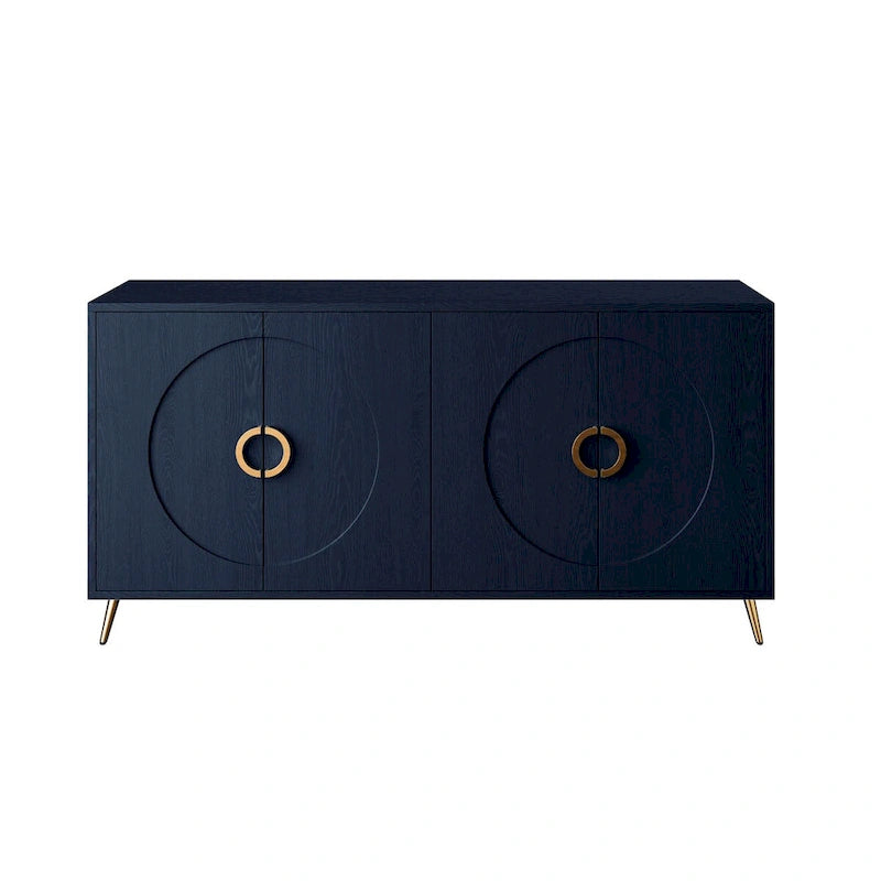 Modern Lacquered 4 Door Wooden Cabinet