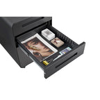 3 Drawer Mobile File Cabinet,Versatile Cabinet,5 Wheel Design Anti-Tilting Cold Rolled Steel Waterproof Moisture-Proof Black