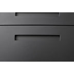 3 Drawer Mobile File Cabinet,Versatile Cabinet,5 Wheel Design Anti-Tilting Cold Rolled Steel Waterproof Moisture-Proof Black