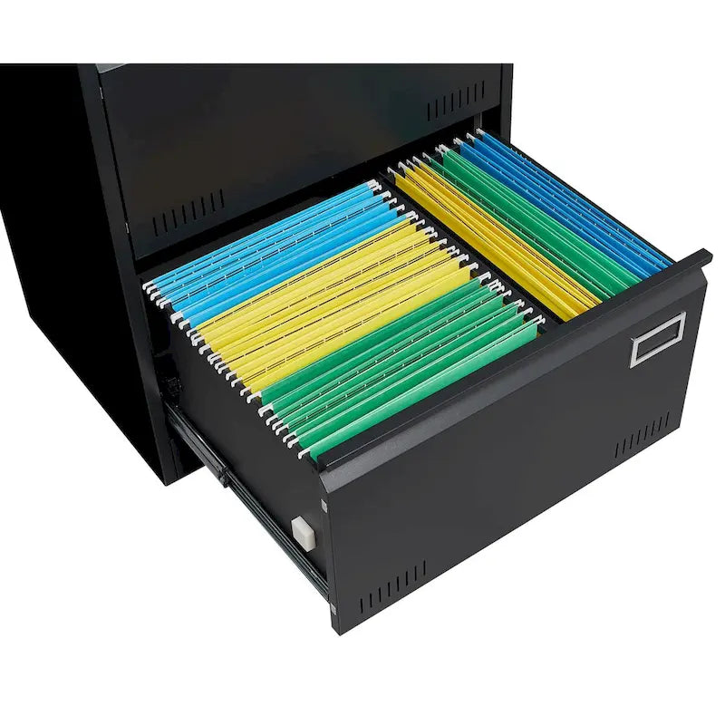 2 Drawer Metal Lateral File Cabinet with Lock,Office Vertical Files Cabinet,Locking Metal File Cabinet