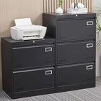 2 Drawer Metal Lateral File Cabinet with Lock,Office Vertical Files Cabinet,Locking Metal File Cabinet