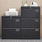 2 Drawer Metal Lateral File Cabinet with Lock,Office Vertical Files Cabinet,Locking Metal File Cabinet