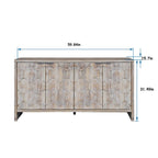 Farmhouse Style 4 Door Wooden Sideboar for Living Room