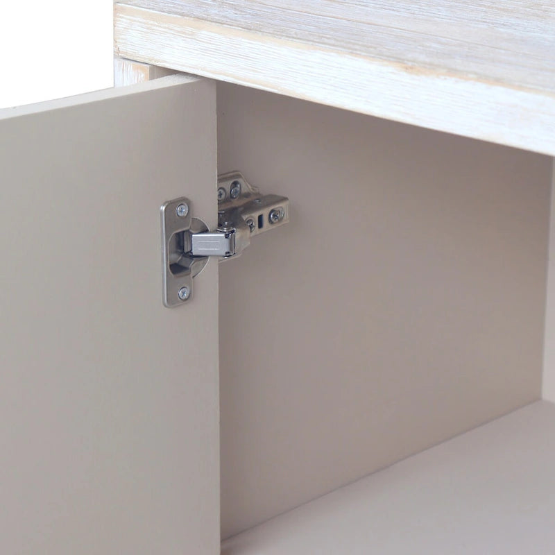 Farmhouse Style 4 Door Wooden Sideboar for Living Room