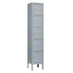 5 Door 66H Metal Lockers With Lock for Employees,Storage Locker Cabinet for Home Gym Office School Garage,Gray
