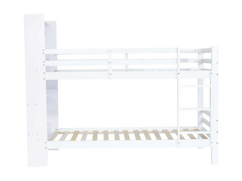 White Solid Wood Bed Frame, 90 x 200 cm