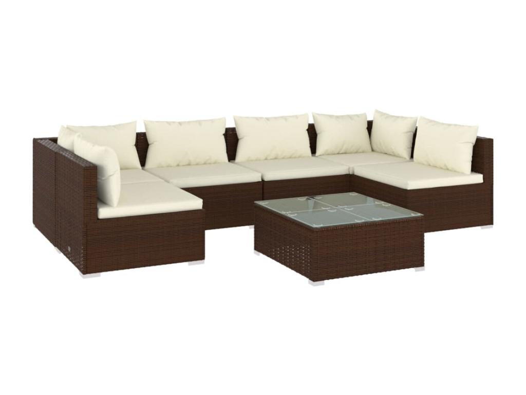 Brown Woven Resin Wicker Outdoor Furniture Set - dlz1766575620466