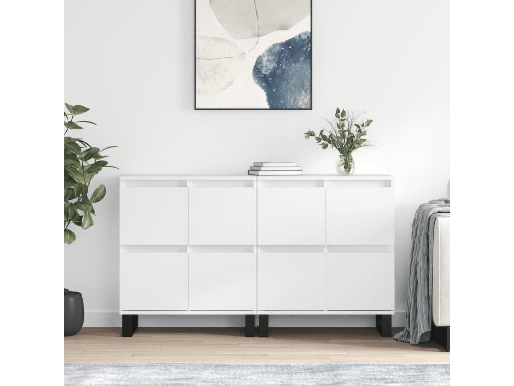 White Engineered Wood Sideboard