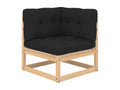 Anthracite Pine Wood Outdoor Furniture Set