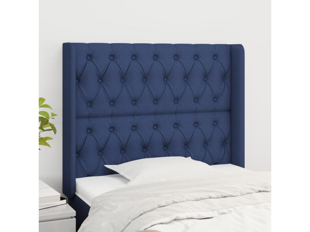 Blue Fabric Bed, 93 x 16 x 118 cm
