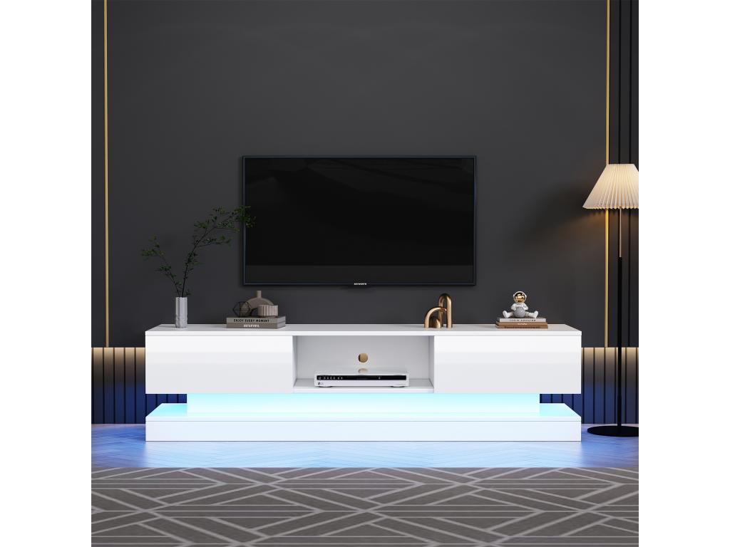 White TV Stand, 160 x 35 x 40.5 cm