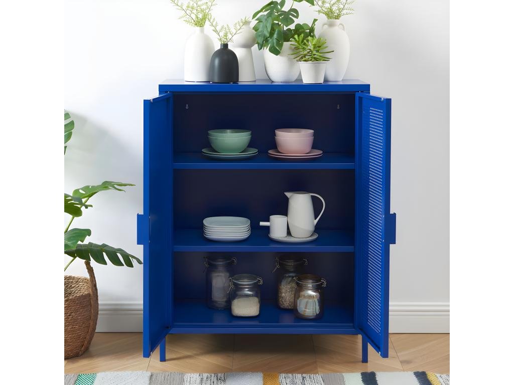 Blue Metal Sideboard