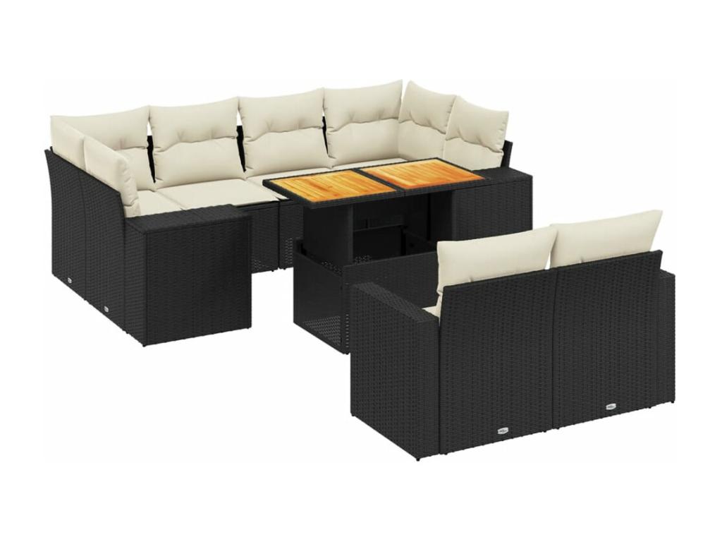 Black Woven Resin Wicker Outdoor Furniture Set - dlz1766575454392