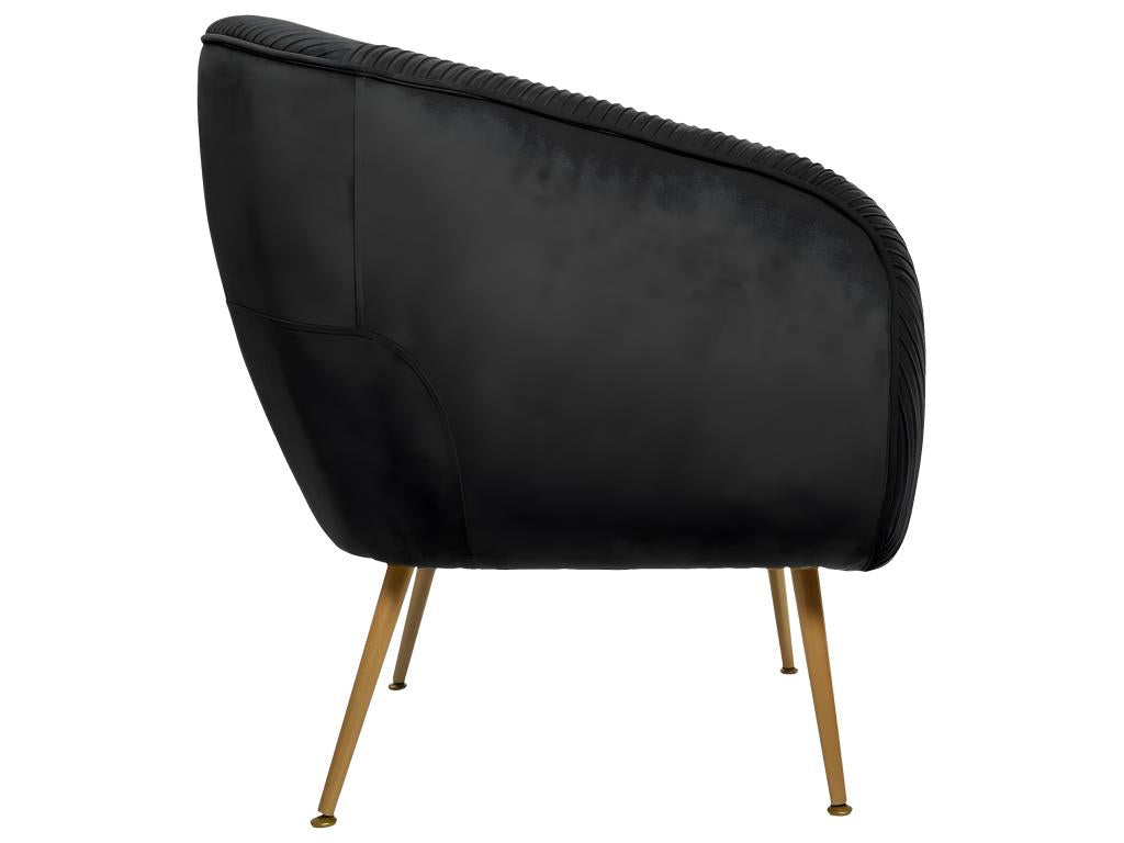 Black Velvet Accent Chair