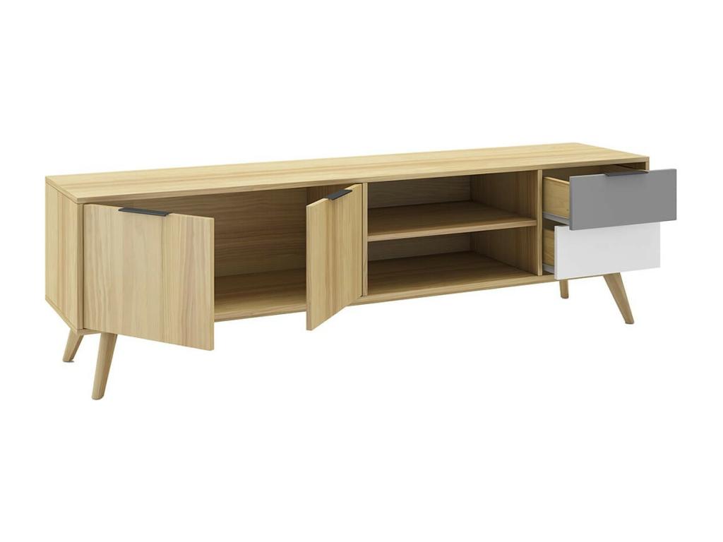 Natural Oak Wood TV Stand