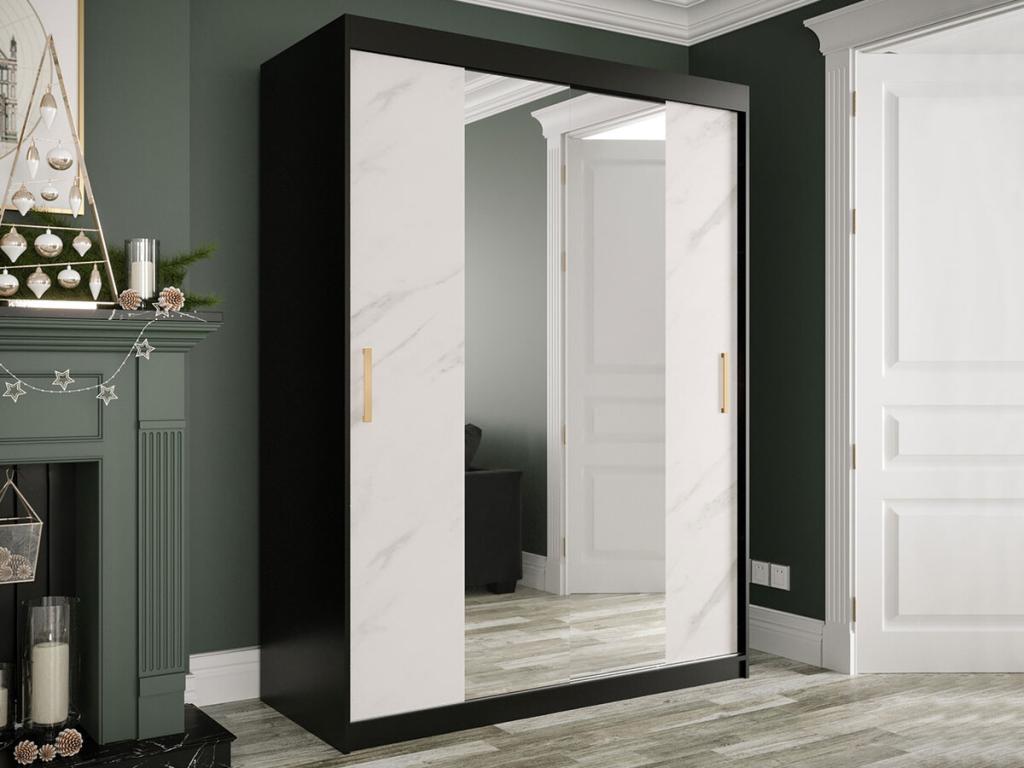Black Marble Wardrobe, 200 x 150 x 62 cm