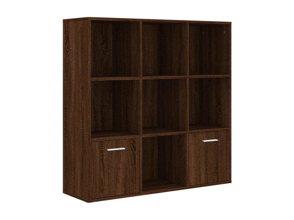 Brown Oak Wood Wardrobe, 98 x 30 x 98 cm