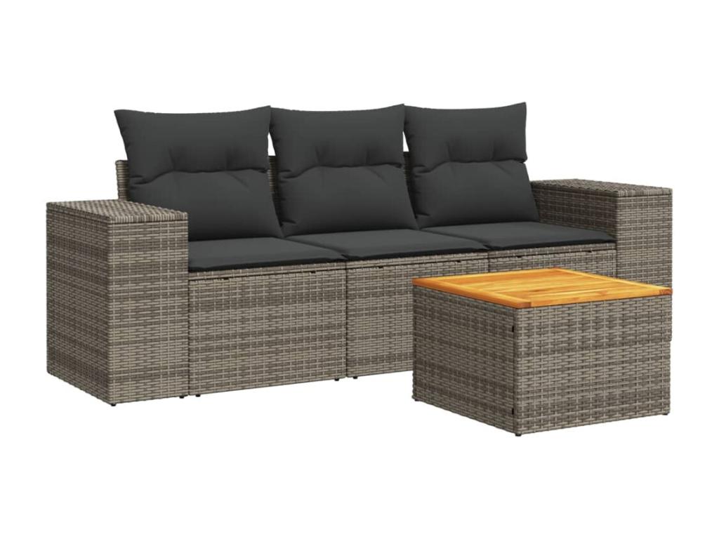 Gray Woven Resin Wicker Outdoor Furniture Set - dlz1766575079738