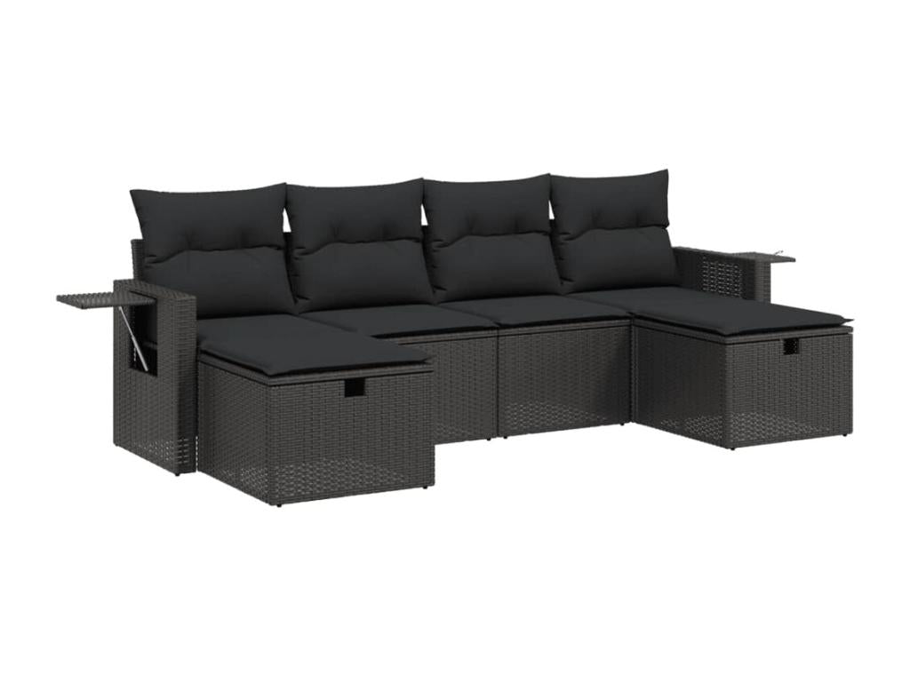 Black Woven Resin Wicker Outdoor Furniture Set - dlz1766575537181