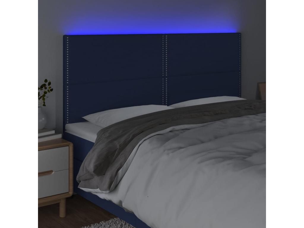 Blue Fabric Bed, 200 x 5 x 118 cm