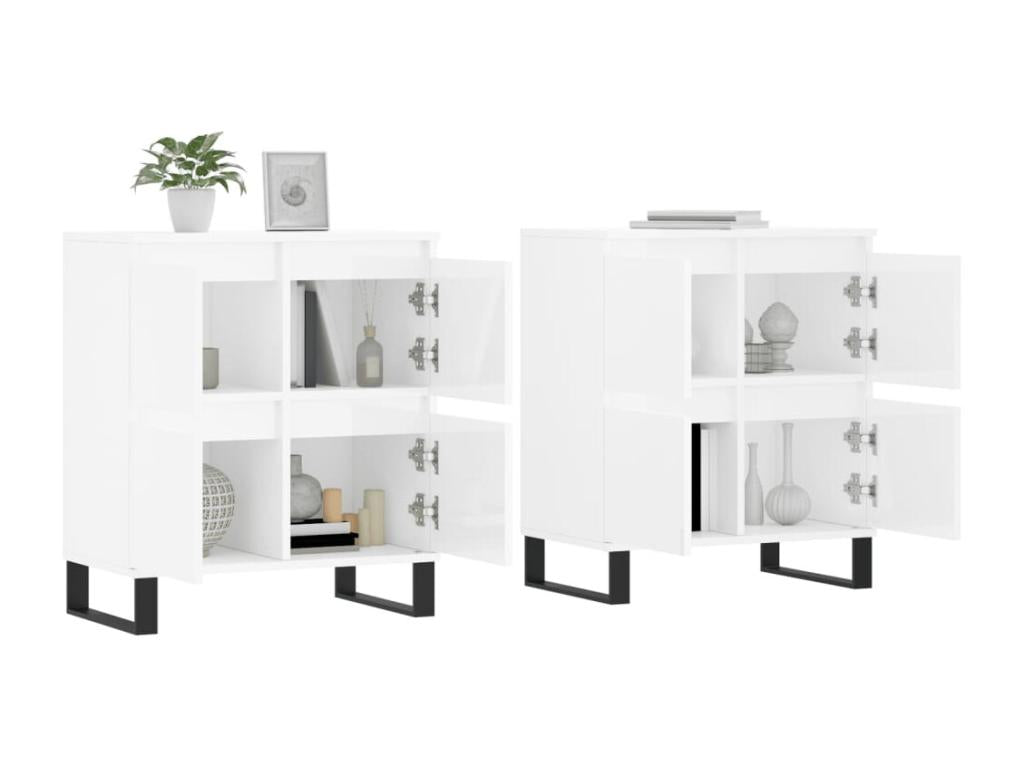 White Engineered Wood Sideboard