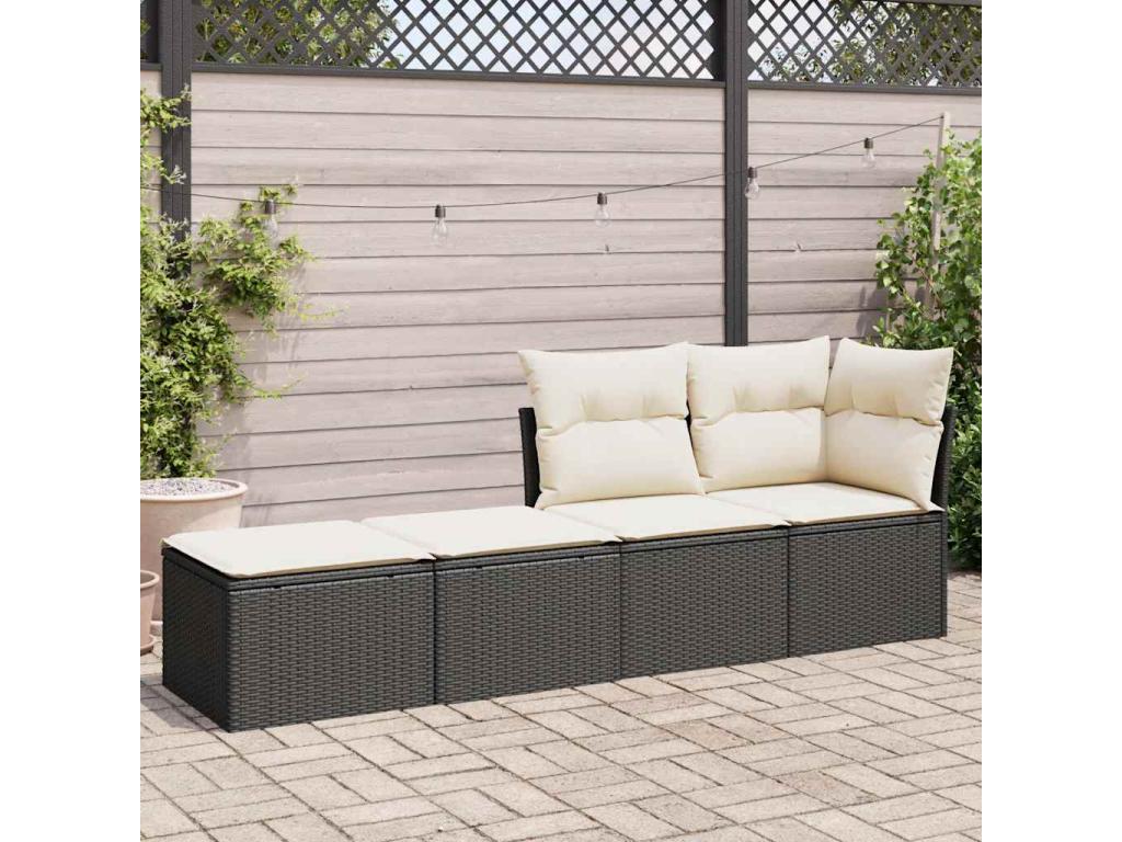 Black Woven Resin Wicker Outdoor Furniture Set - dlz1766575424256