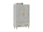 Gray Engineered Wood Sideboard, 70 x 31 x 115 cm
