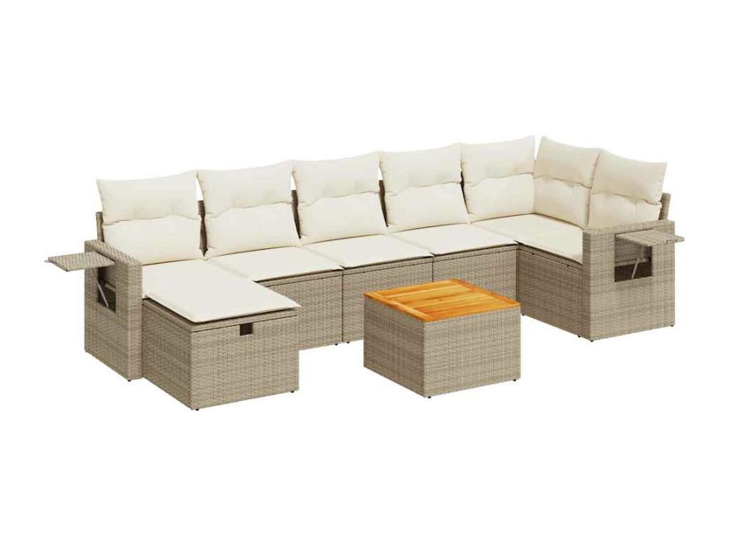 Beige Woven Resin Wicker Outdoor Furniture Set - dlz1766575471685