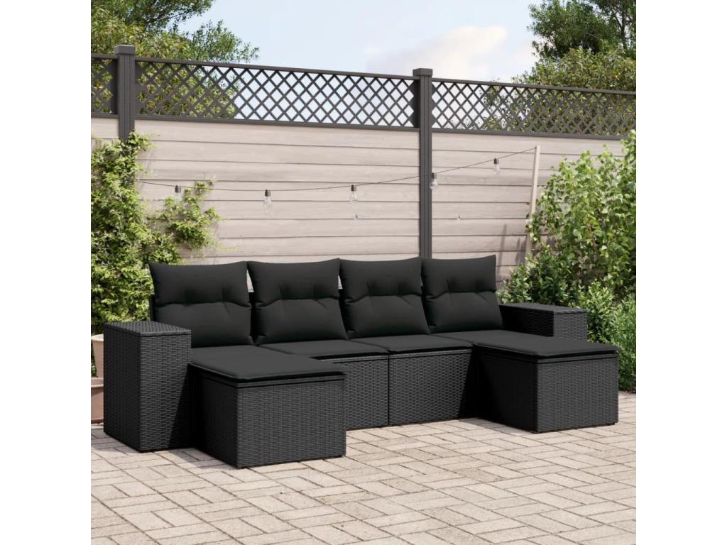 Black Woven Resin Wicker Outdoor Furniture Set - dlz1766574989135