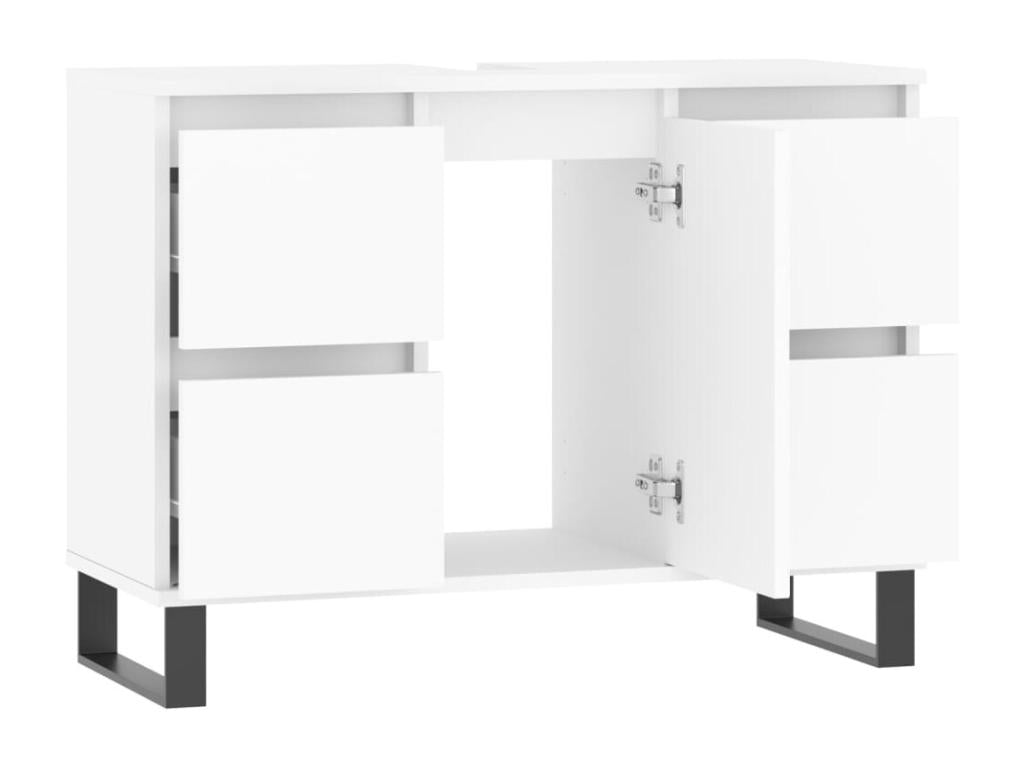 White Engineered Wood Wardrobe, 80 x 33 x 60 cm