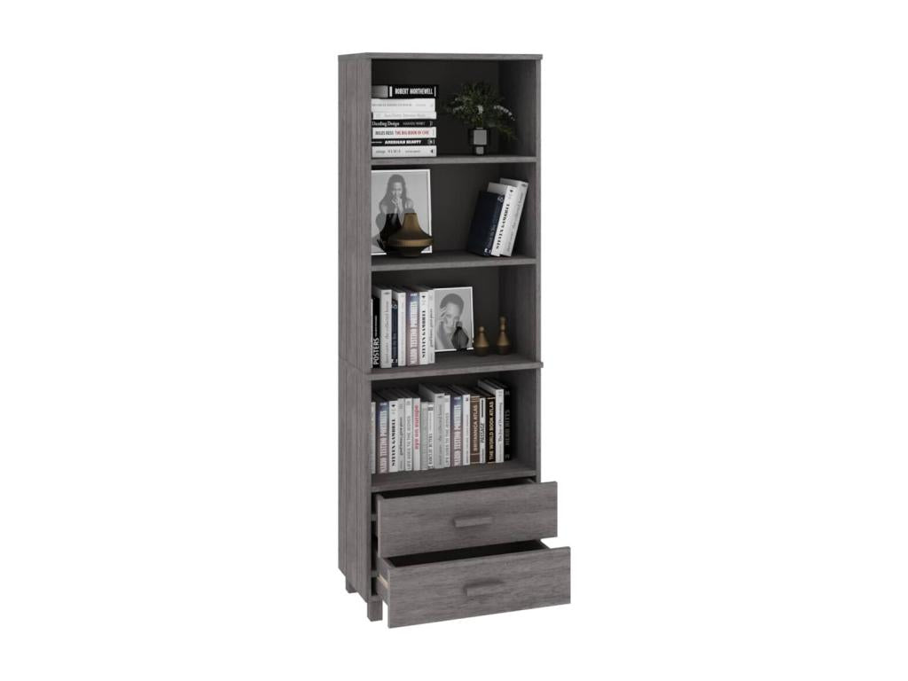 Gray Pine Wood Sideboard, 60 x 35 x 180 cm