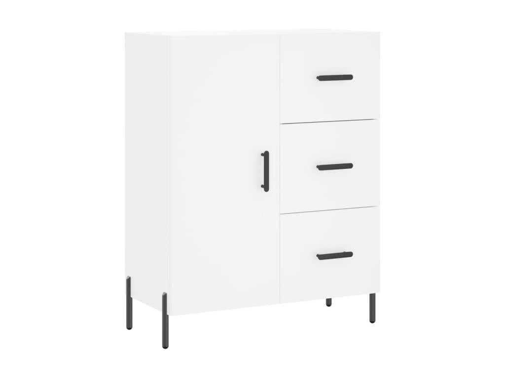 White Engineered Wood Sideboard, 69.5 x 34 x 90 cm