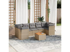 Beige Woven Resin Wicker Outdoor Furniture Set - dlz1766575543652