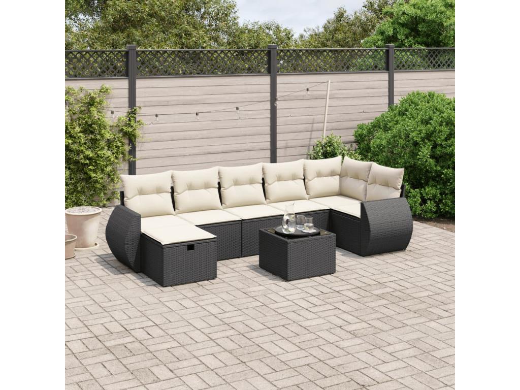 Black Woven Resin Wicker Outdoor Furniture Set - dlz1766575591849