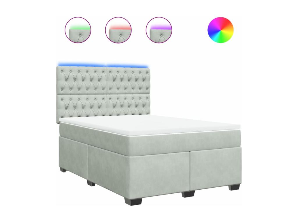 Gray Velvet Mattress, 160 x 200 cm - dlz1766575296165