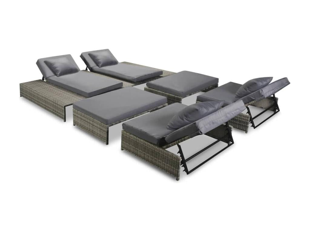 Gray Woven Resin Wicker Outdoor Furniture Set - dlz1766575635562