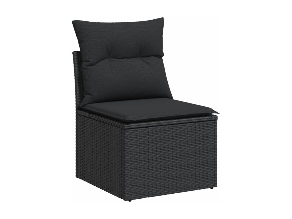 Black Woven Resin Wicker Outdoor Furniture Set - dlz1766575300320