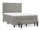 Gray Velvet Mattress, 140 x 190 cm