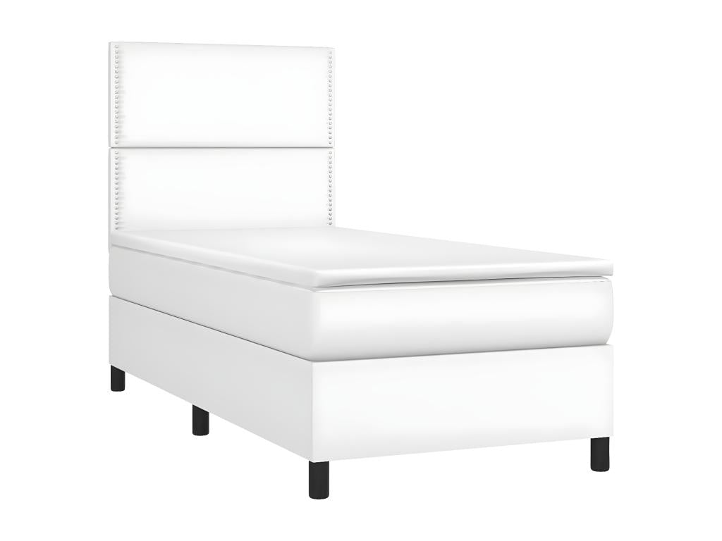 White Faux Leather Mattress, 100 x 200 cm