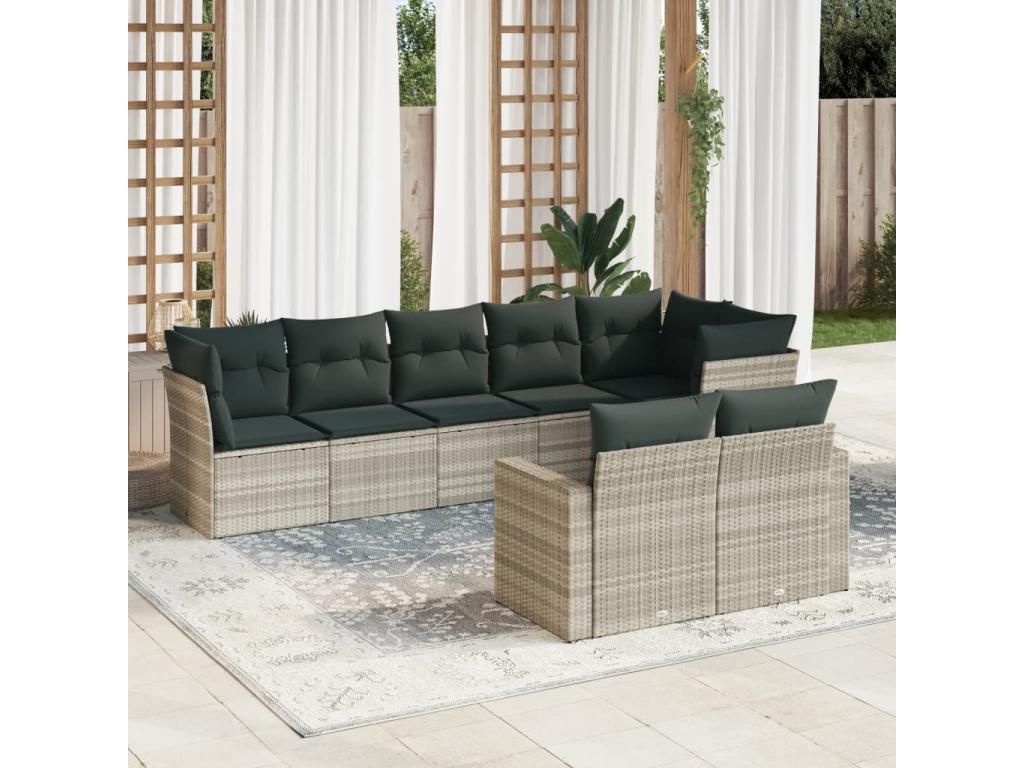 Gray Woven Resin Wicker Outdoor Furniture Set - dlz1766575387570