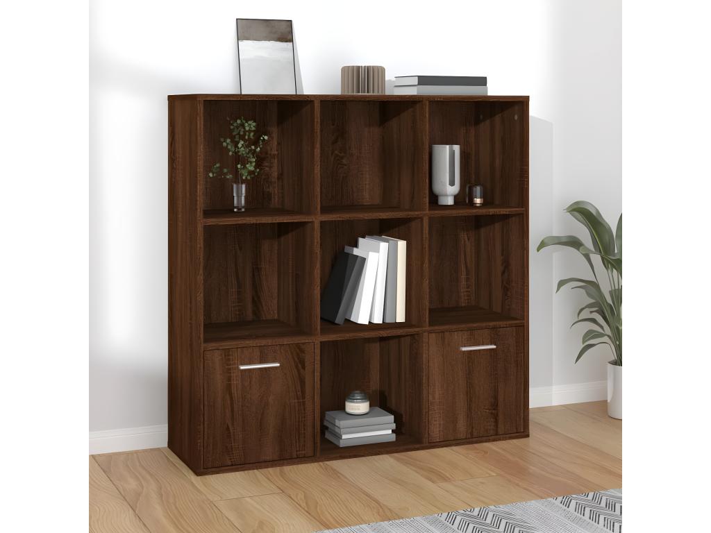 Brown Oak Wood Wardrobe, 98 x 30 x 98 cm