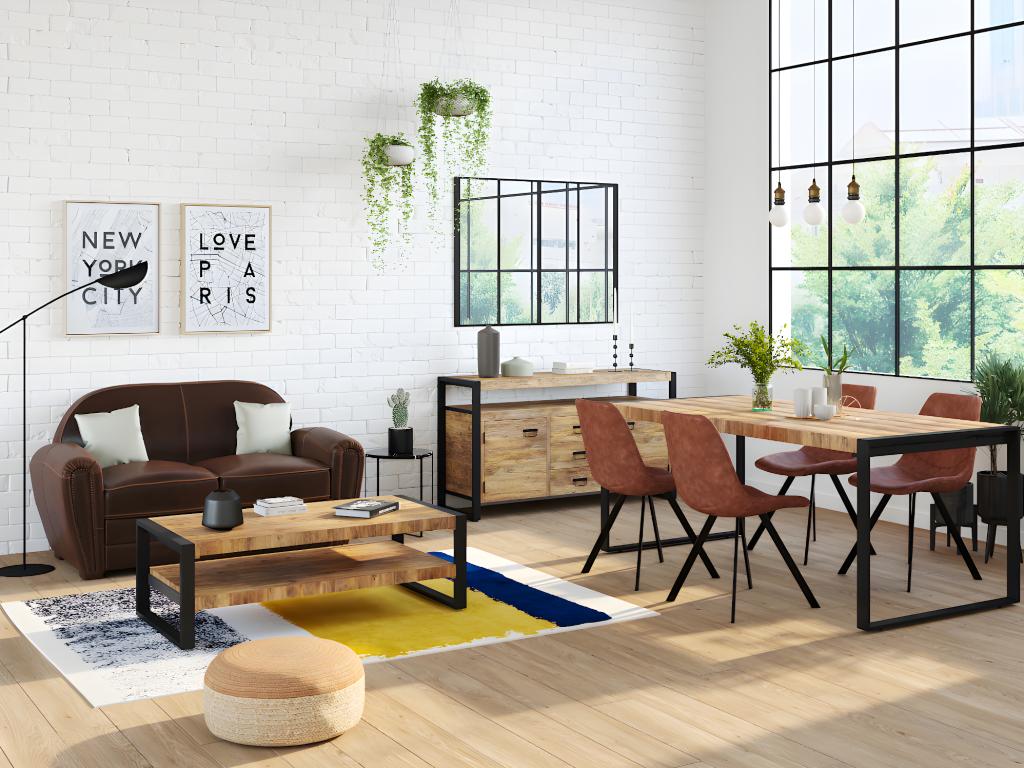 Natural Metal Sideboard