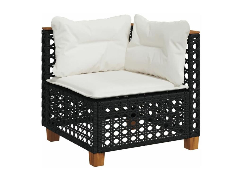 Black Woven Resin Wicker Outdoor Furniture Set - dlz1766575656620