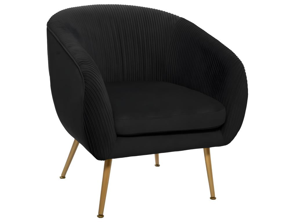 Black Velvet Accent Chair