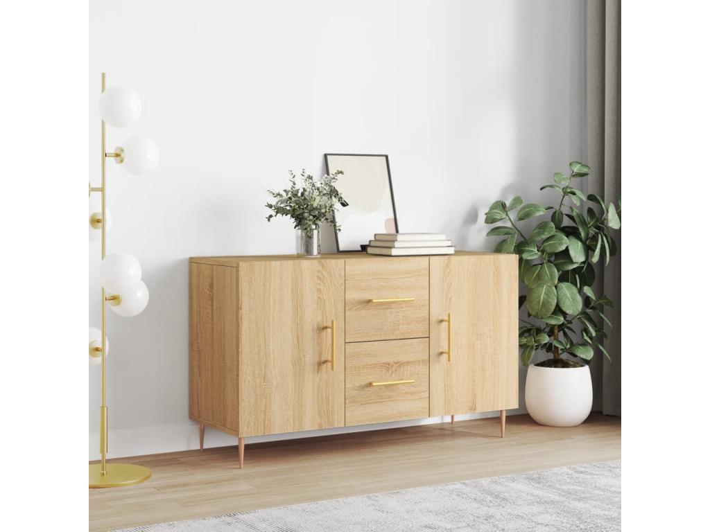 Brown Engineered Wood Sideboard, 100 x 36 x 60 cm