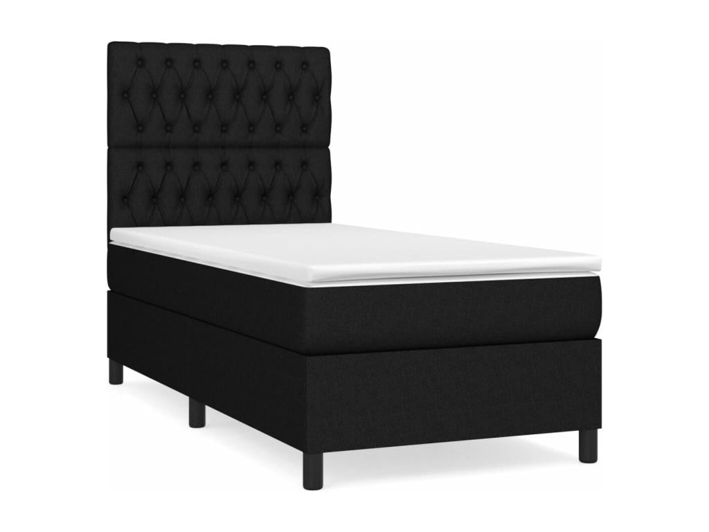 Black Fabric Mattress, 100 x 200 cm
